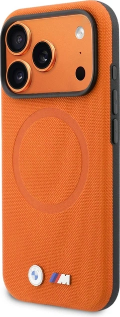 Etui plecki BMW M FW Logo Metal MagSafe do Apple iPhone 17 Pro Orange (BMHMP17L25PFWSMO) - obraz 2