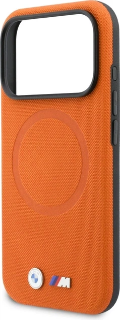 Etui plecki BMW M FW Logo Metal MagSafe do Apple iPhone 17 Pro Orange (BMHMP17L25PFWSMO) - obraz 6