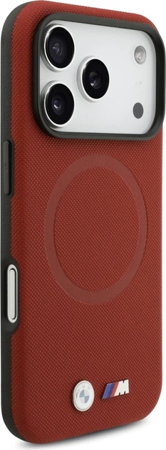 Etui plecki BMW M FW Logo Metal MagSafe do Apple iPhone 17 Pro Red (BMHMP17L25PFWSMR) - obraz 4
