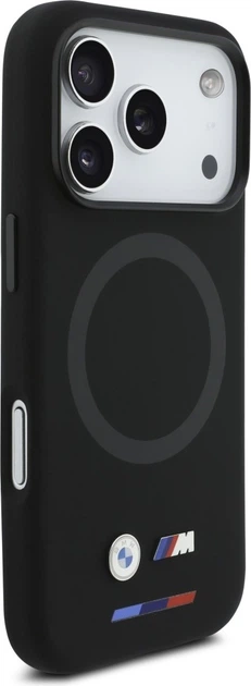 Etui plecki BMW M Silicon Logo MagSafe do Apple iPhone 17 Pro Black (BMHMP17L25SITBOK) - obraz 4