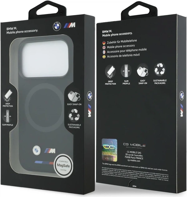 Etui plecki BMW M Silicon Logo MagSafe do Apple iPhone 17 Pro Black (BMHMP17L25SITBOK) - obraz 8