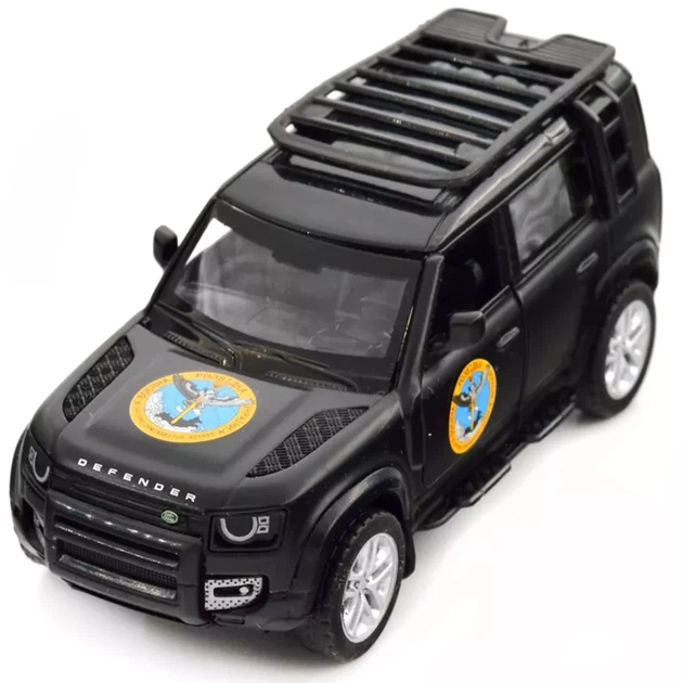 Автомодель TechnoDrive Шеврони Героїв Land Rover Defender 110 ГУР МО (250364M) - зображення 10