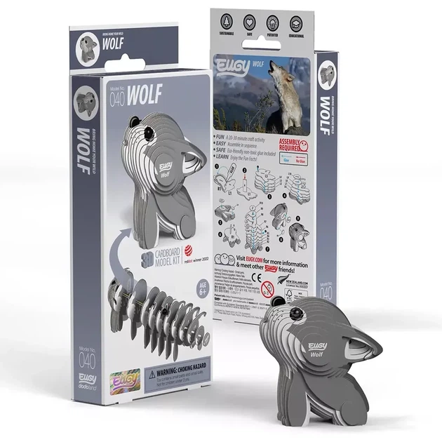 Сборная 3D модель Eugy Зоопарк Волк (XEG-040) - изображение 5