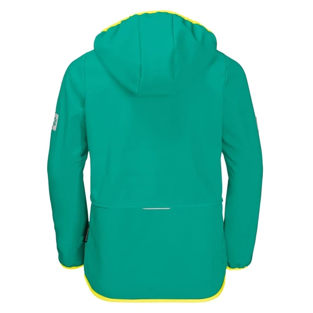 Дитяча куртка Jack Wolfskin Fourwinds softshell зелена з капюшоном 92 1608011_4071 (92) - изображение 2