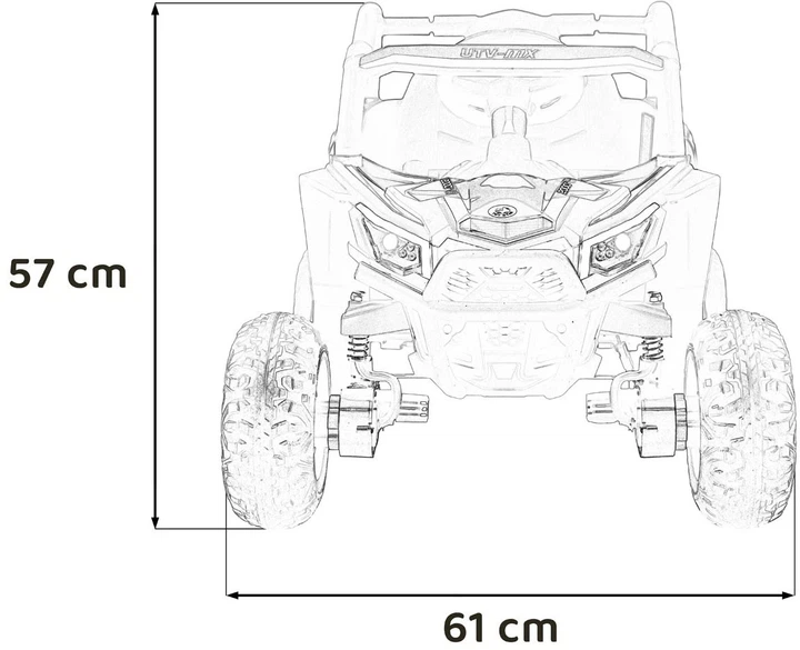 Samochód elektryczny dla dzieci Buggy Madman UTV-MX 1-osobowy Biało-pomarańczowy (5903864985009) - obraz 6