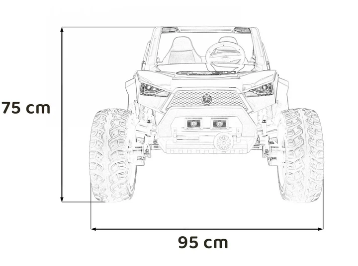 Samochód elektryczny dla dzieci Buggy Clash Strong 2-osobowy Czarny (5903864943634) - obraz 6