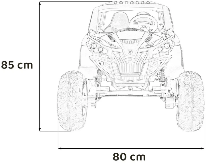 Samochód elektryczny dla dzieci Buggy UTV-MX 2000N 2-osobowy Czerwony (5903864942675) - obraz 7