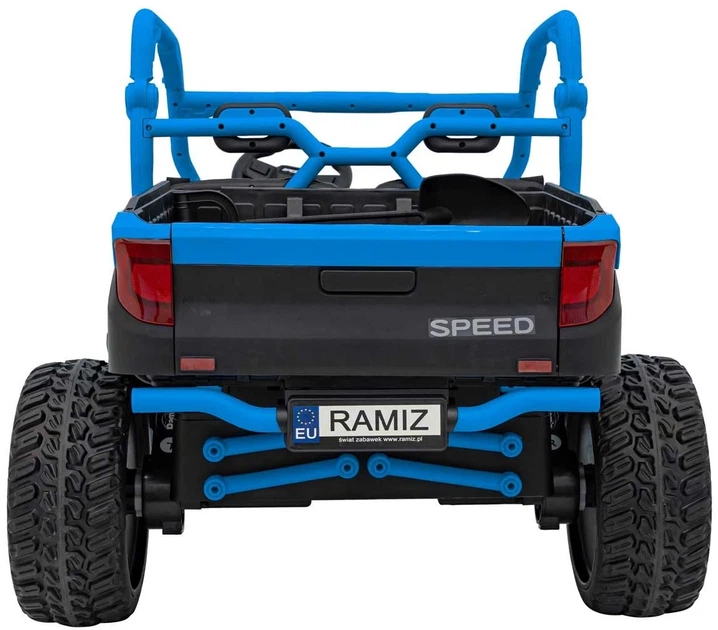Samochód elektryczny dla dzieci Farmer Truck UTV Racing 2-osobowy Niebieski (5903864944068) - obraz 4
