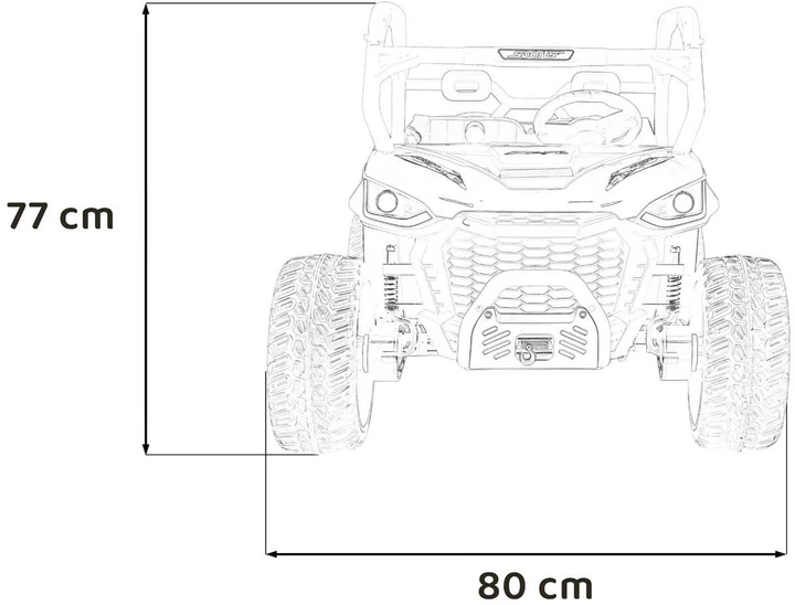 Samochód elektryczny dla dzieci Farmer Truck UTV Racing 2-osobowy Zielony (5903864944051) - obraz 9