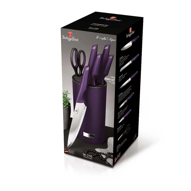 Набір ножів із 7 предметів Berlinger Haus Purple Eclipse Collection на підставці (BH-2798) - Фото 4 Набір ножів із 7 предметів Berlinger Haus Purple Eclipse Collection на підставці (BH-2798) - зображення 4