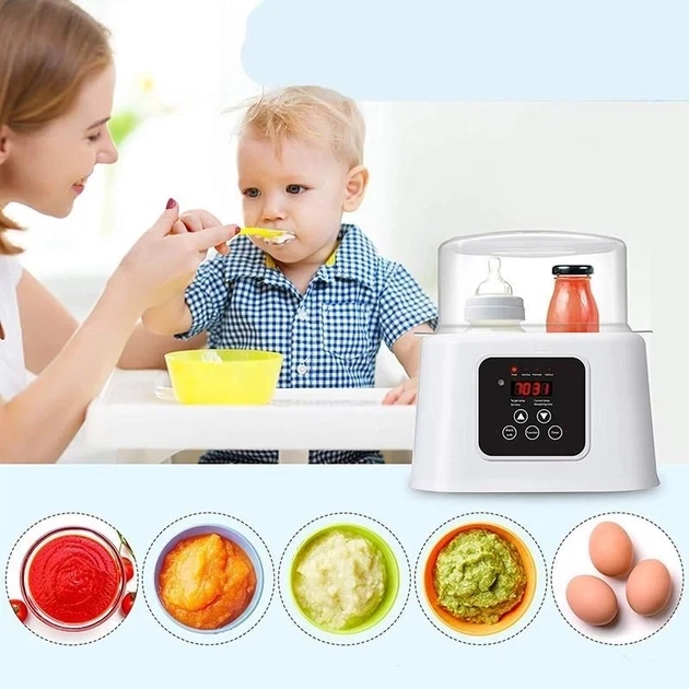 Підігрівач та стерилізатор для дитячих пляшечок DUO Smart Baby, з пультом дистанційного керування, білий (4013266) - зображення 5