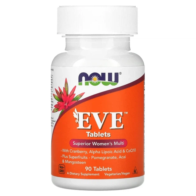 Вітаміни для жінок Єва Now Foods (Eve Tablets) 90 таблеток (NOW-03796) - Фото 1 Вітаміни для жінок Єва Now Foods (Eve Tablets) 90 таблеток (NOW-03796) - изображение 1
