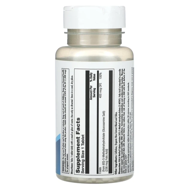 Метилфолат (Methyl folate) 400 мкг 90 таблеток (CAL-30686) - изображение 2