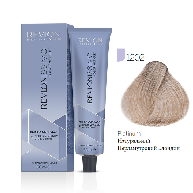Краска для волос Супер Блонд 1202 Натуральный перламутровый блондин Revlon Professional Revlonissimo Super Intense Blonde 60 мл - Фото 1 Краска для волос Супер Блонд 1202 Натуральный перламутровый блондин Revlon Professional Revlonissimo Super Intense Blonde 60 мл - изображение 1