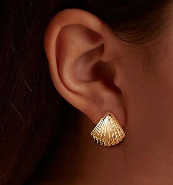 Женские сережки "Морские ракушки" 1.8см jewelry Золотистые - изображение 2