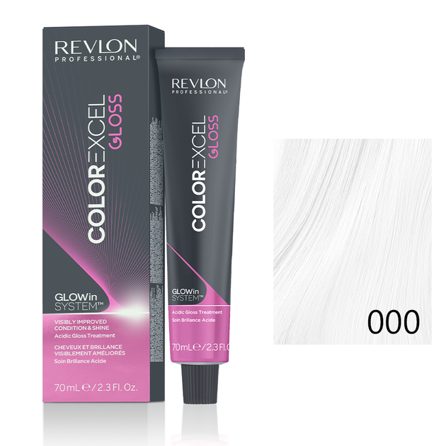 Безаміачна фарба кислотний тонер для волосся Глос 000 Білий Revlon Professional Color Excel Gloss 70 мл - зображення 2