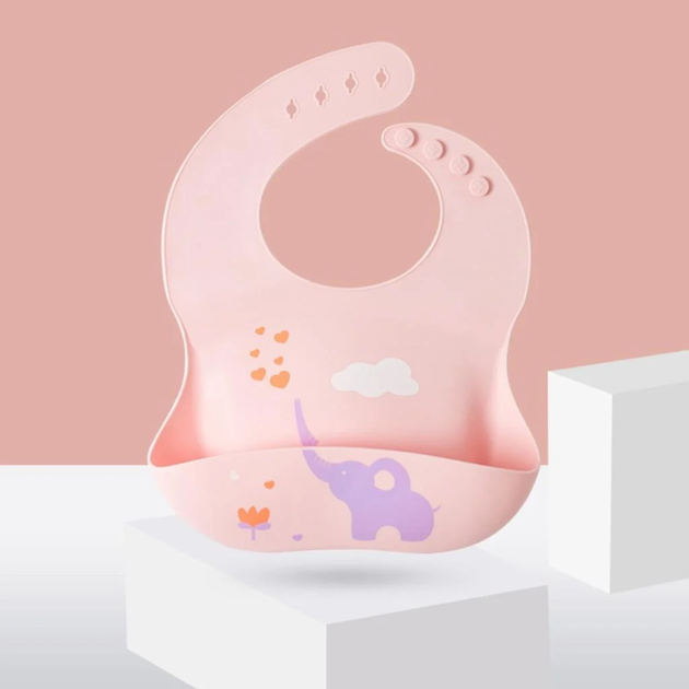 Комплект 2Life Силиконовый прорезыватель-игрушка 2Life Динозавр 3D и Силиконовый слюнявчик Слоник 23×30 см Розовый n-13470 - Фото 3 Комплект 2Life Силиконовый прорезыватель-игрушка 2Life Динозавр 3D и Силиконовый слюнявчик Слоник 23×30 см Розовый n-13470 - изображение 3