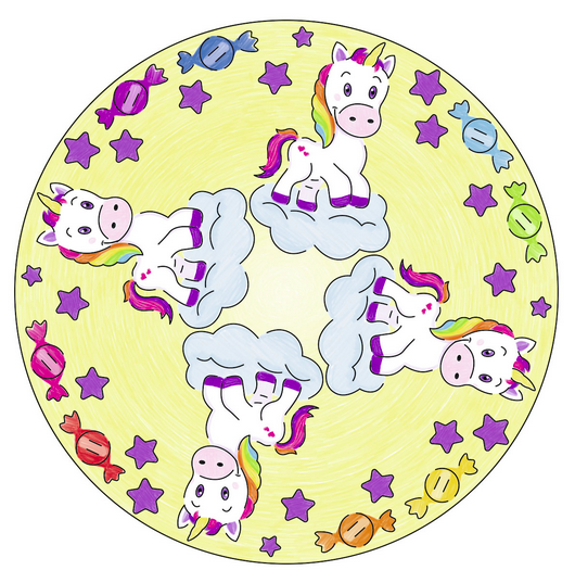 Zestaw kreatywny Ravensburger Mandala Designer Jednorożec 29703 (4005556297030) - obraz 2