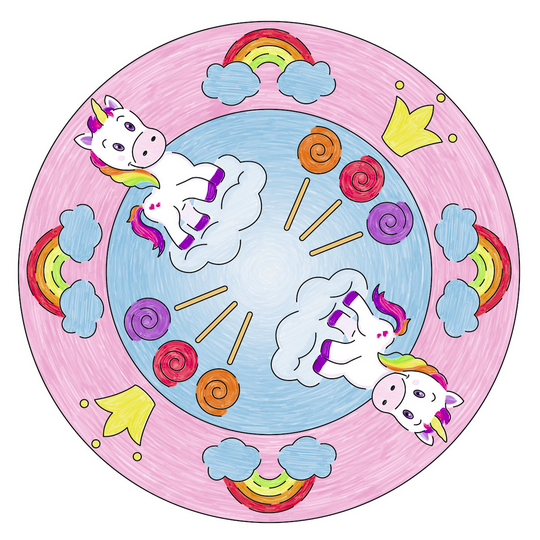 Zestaw kreatywny Ravensburger Mandala Designer Jednorożec 29703 (4005556297030) - obraz 4