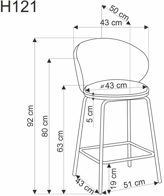 Hoker barowy Halmar H121 Szary (5905248131156) - obraz 9