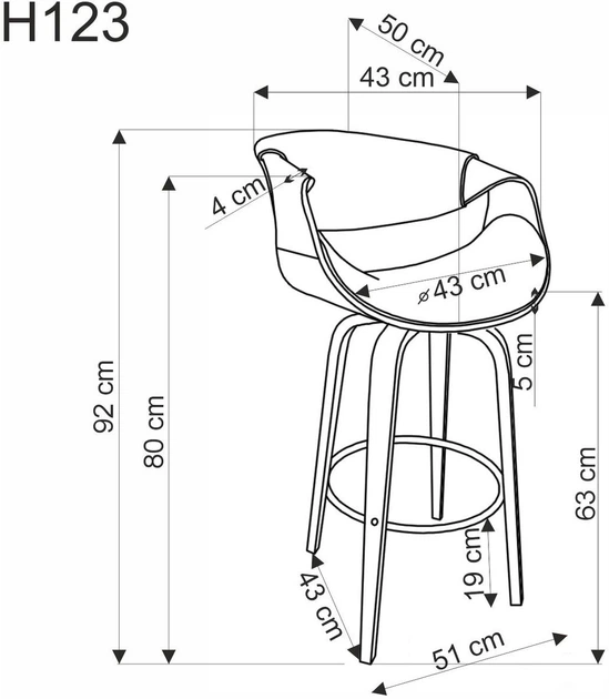 Hoker barowy Halmar H123 Szary (5905248131194) - obraz 9
