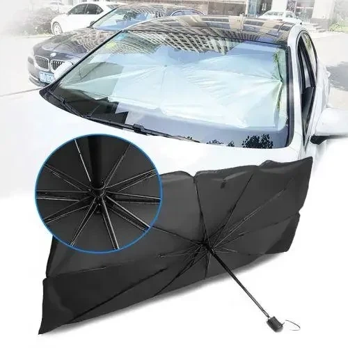 Автомобильный солнцезащитный зонтик на лобовое стекло 78х136 см - изображение 6