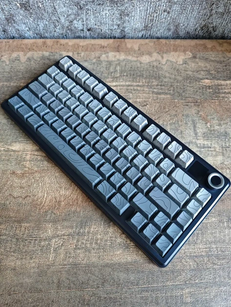 Механічна клавіатура AULA F75 MAX ігрова з екраном Black Gradient (RGB, Bluetooth/2.4G/USB-C, Hotswap, Gasket Mount) - Фото 3 Механічна клавіатура AULA F75 MAX ігрова з екраном Black Gradient (RGB, Bluetooth/2.4G/USB-C, Hotswap, Gasket Mount) - зображення 3