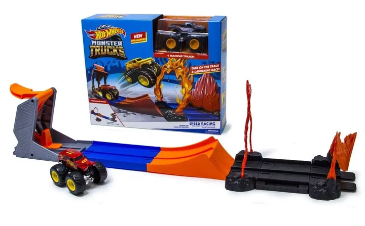 Ігровий набір автотрек 67 см «Вогняний Монстр Трак» Hot Wheels — трек з машинкою 66-11-2 - Фото 3 Ігровий набір автотрек 67 см «Вогняний Монстр Трак» Hot Wheels — трек з машинкою 66-11-2 - зображення 3