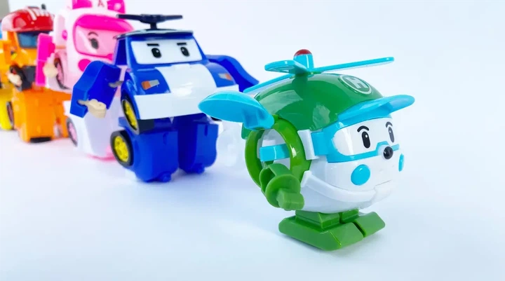Набор трансформеров Robocar Poli — 6 героев Робокар Поли, машинки-роботы LB-105 - изображение 6