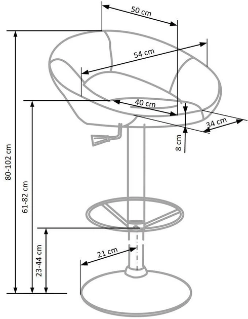 Hoker barowy Halmar H15 Szary (5905248114395) - obraz 2