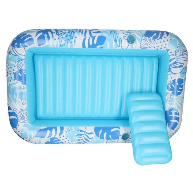 Materac dmuchany do pływania Kik z poduszką 175  cm Niebieski KX2856_1 (5903039770416) - obraz 4