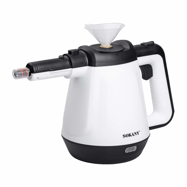 Пароочиститель Sokany SK-11047 White-Black ручной многофункциональный с набором насадок 1200 Вт (107-167-HP-UR-1) - изображение 7