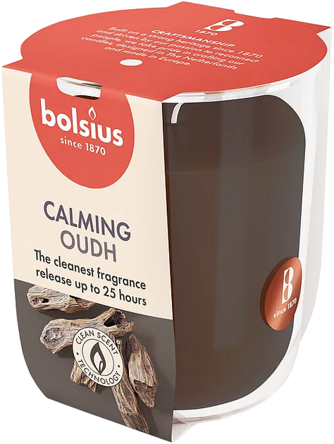Świeca zapachowa Bolsius True Scents Calming Oudh 8 cm x 7.3 cm (8717847188458) - obraz 1