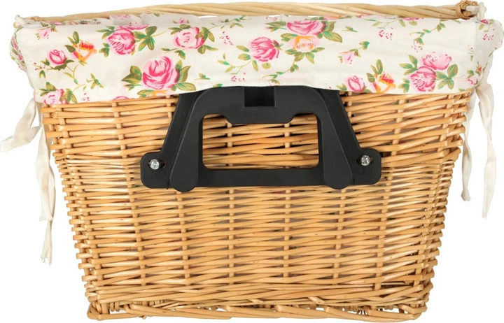 Kosz rowerowy RALLEX wiklinowy pleciony click na kierownicę w kwiaty (5903039742826) - obraz 6