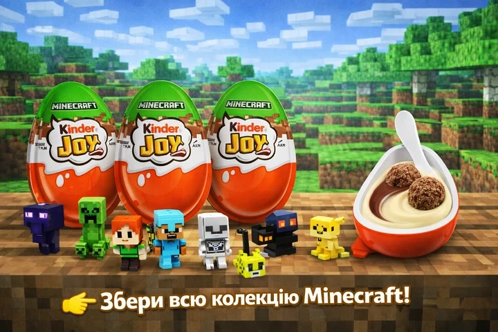 Набор Kinder Joy Minecraft Киндер джой Майнкрафт (коллекция 2026) 3×20 г - изображение 6