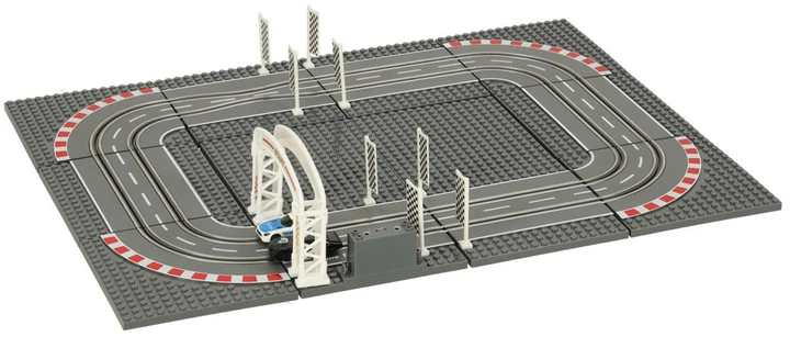 Tor samochodowy Ikonka wyscigowy policyjny elektryczny + 2 auta klocki konstrukcyjne GD-01 (KX3490) (5903039754607) - obraz 4