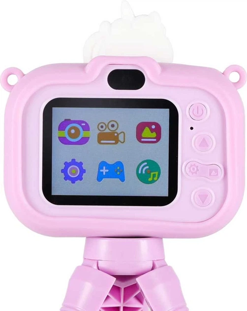 Цифрова камера дитяча KIK Єдиноріг на штативі Фіолетовий KX2858 (5903039770263) - зображення 4