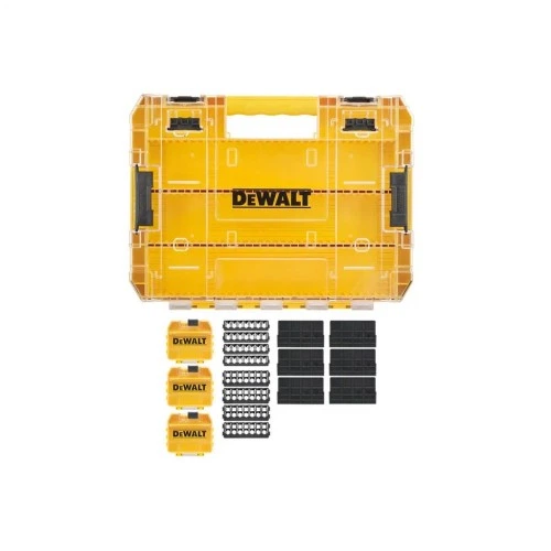 Ящик для інструментів DeWALT для біт системи TSTAK Tough Case L з футляром та касетами 8шт, розділювачі 6шт (DT70804) DeWALT DT70804 981846 - Фото 3 Ящик для інструментів DeWALT для біт системи TSTAK Tough Case L з футляром та касетами 8шт, розділювачі 6шт (DT70804) DeWALT DT70804 981846 - зображення 3