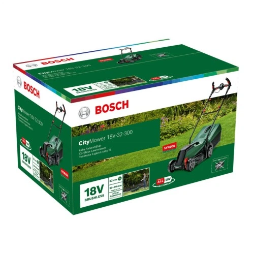 Газонокосарка Bosch CityMower 18V-32-300 18V, 32см, 31л, 30-60мм, 8.8кг (без АКБ та ЗП) (0.600.8B9.A08) BOSCH 0.600.8B9.A08 995133 - зображення 9