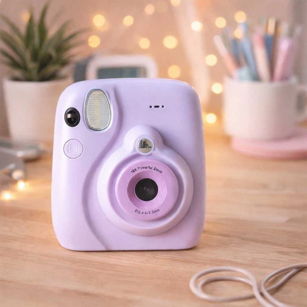 Дитяча камера миттєвого друку KIK Фіолетова KX2859 (5903039770249) - зображення 9