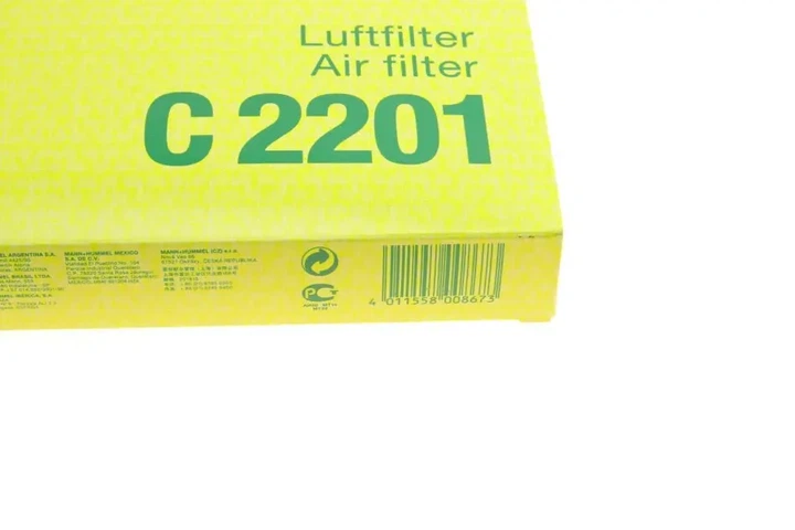 Фільтр повітряний Subaru Forester 2.5XT/2.0BiFuel/D/XT/Impreza 1.5-2.5/2.0D 07-/Legacy 2.0-3.0 03-14 MANN-FILTER C 2201 - зображення 5