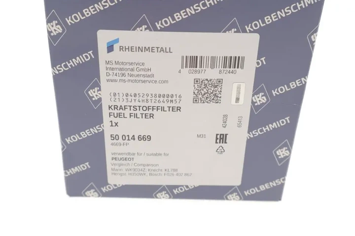 Фільтр паливний Citroen Berlingo/C3/C4/C5/Peugeot Expert/Partner 1.6HDi 10-/Fiat Scudo 1.6JTD 07- KOLBENSCHMIDT 50014669 - зображення 3