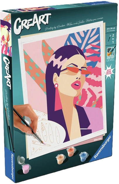 Картина за номерами Ravensburger CreArt Неонова діва 12023099 (4005555230991) - зображення 2