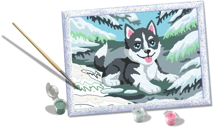 Картина за номерами Ravensburger CreArt Зухвалий хаскі 12023261 (4005555232612) - зображення 3