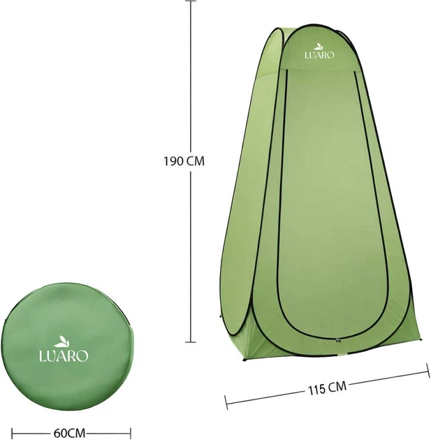 Туристичний намет KIK LUARO Переносна роздягальня 190 x 115 см Зелений (5903039768093) - зображення 5
