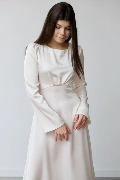 Сукня жіноча Estilo святкова шовк перлинний 01-192 46р - изображение 3