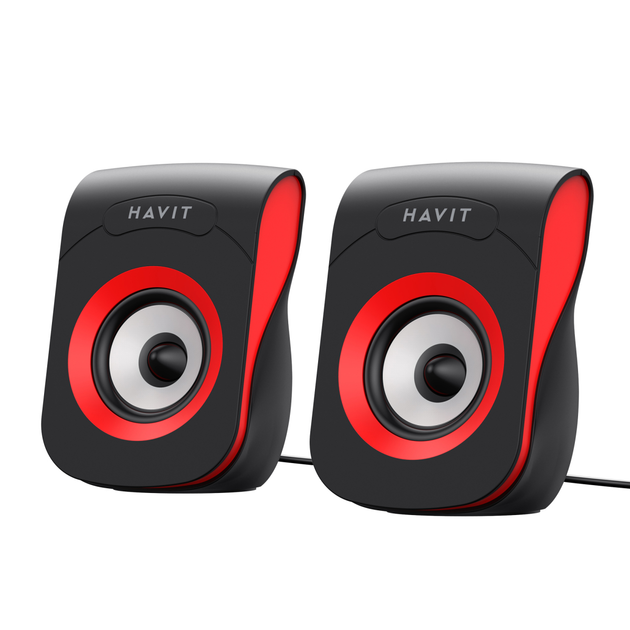 Стерео колонки HAVIT SK599 USB 6W Black/Red - Фото 1 Стерео колонки HAVIT SK599 USB 6W Black/Red - изображение 1