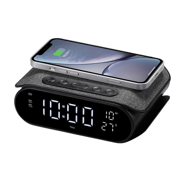 Бездротова зарядка з годинником HAVIT W3040 15W Black - Фото 6 Бездротова зарядка з годинником HAVIT W3040 15W Black - зображення 6