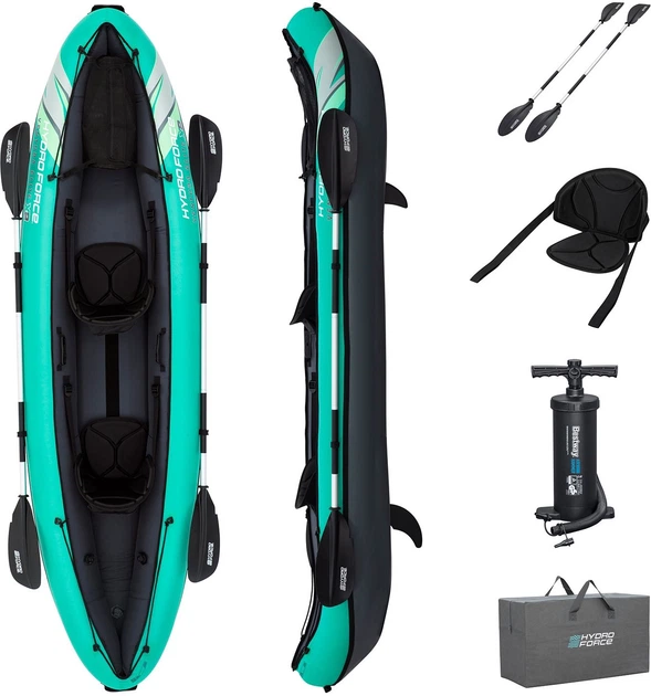 Kajak dmuchany Bestway Hydro-Force Ventura Elite X2 Inflatable Set dwuosobowy 330 x 86 x 48 cm  (65052) - obraz 2