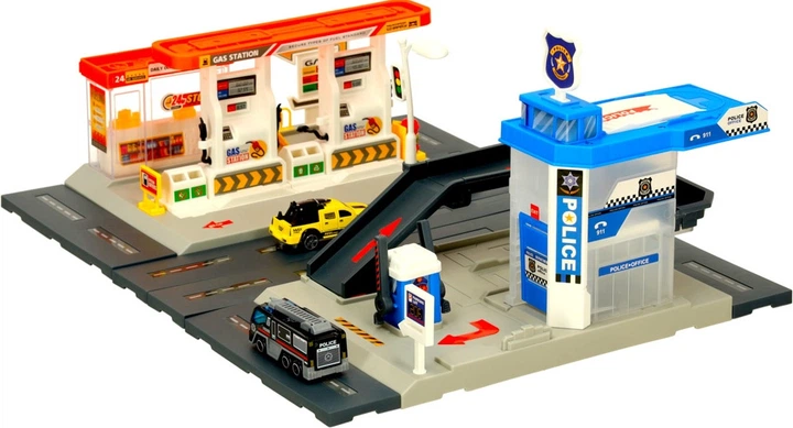 Zestaw do zabawy KIK Komisariat policji i stacja benzynowa 54 elementy KX3456 (5903039755352) - obraz 3
